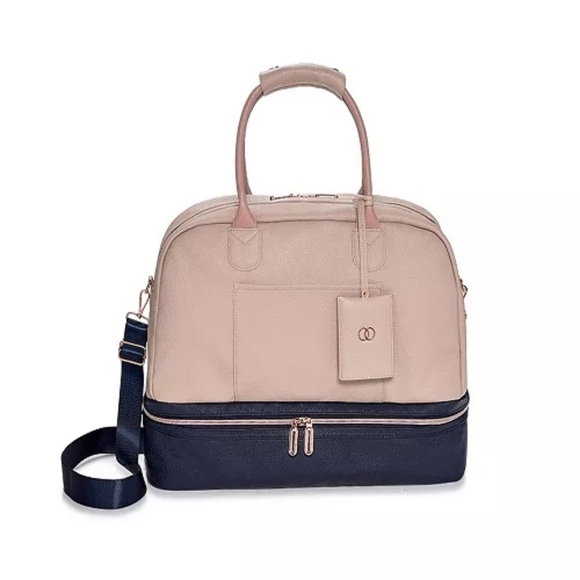 Caboodles Handbags - Caboodles NWT Beige & Black Weekender Travel Bag | Carry-On Overnight Tote